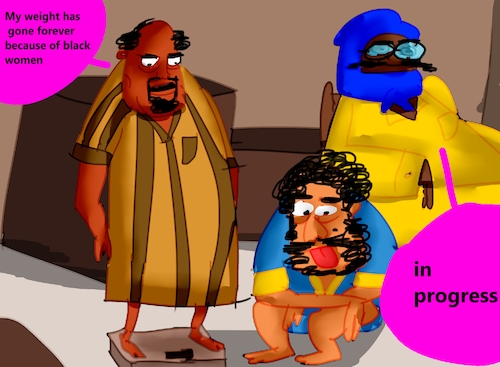 Cartoon: black babe (medium) by sal tagged cartoon