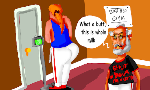 Cartoon: the big butt (medium) by sal tagged cartoon,the,big,butt