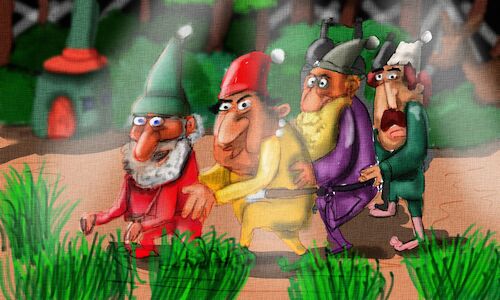 Cartoon: the seven Hobbits (medium) by sal tagged cartoon