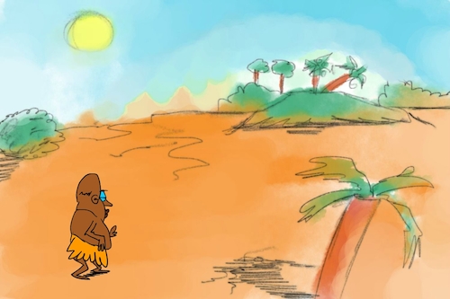 Cartoon: banana issue part1 (medium) by sal tagged cartoon,sal