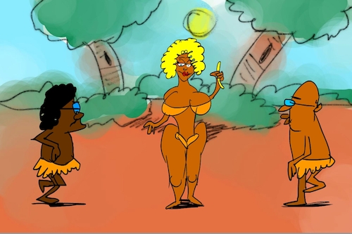 Cartoon: banana issue part4 (medium) by sal tagged cartoon