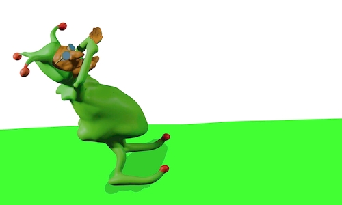 Cartoon: Mr. froggy 3d mode animation (medium) by sal tagged cartoon,animation,3d,froggy,mr