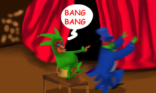 Cartoon: mr frogy and the magician (medium) by sal tagged cartoon