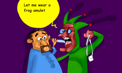 Cartoon: MR.FROGGY MEET HANNIBAL (medium) by sal tagged cartoon,storyboard,mr,froggy,adventures,meet,hannibal