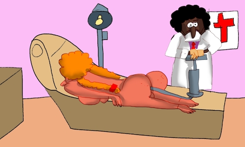 Cartoon: suzi with plastic surgery (medium) by sal tagged cartoon