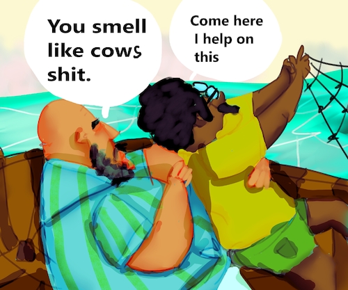 Cartoon: THE FISHING JOURNEY (medium) by sal tagged cartoon