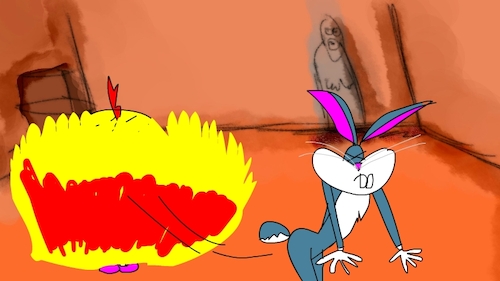 Cartoon: the red flame wizard10 (medium) by sal tagged cartoon