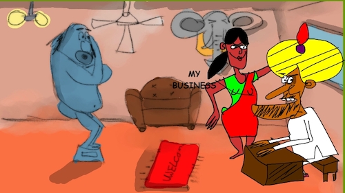 Cartoon: the red flame wizerd1 (medium) by sal tagged cartoon