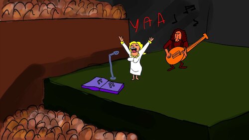 Cartoon: THE SONG PARTY (medium) by sal tagged cartoon,animatic