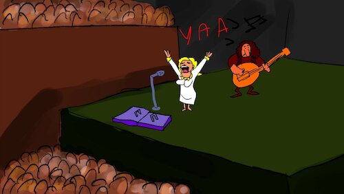 Cartoon: THE SONG PARTY (medium) by sal tagged cartoon,animatic