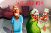 Cartoon: HIT AND RUN STORY (small) by sal tagged cartoon,hit,and,run,young,old,man,woman