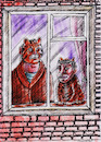 Cartoon: Fenster (small) by Siminoga Vadim tagged katzenmensch,philosophie,psychologie