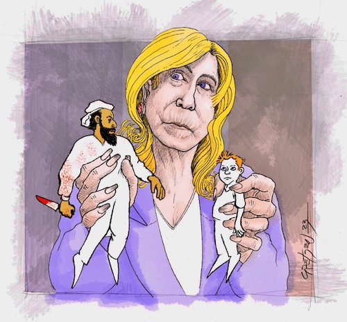 Cartoon: Political Figures (medium) by Grethen tagged marinne,le,pen,annecy,france