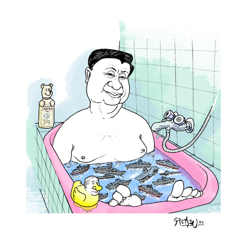 Cartoon: Xis Pacific Dominion (medium) by Grethen tagged xi,jinping,china,pacific,russia,putin