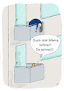 Cartoon: Es schneit (small) by Gabi Horvath tagged schnee,nachbarn,schuppen