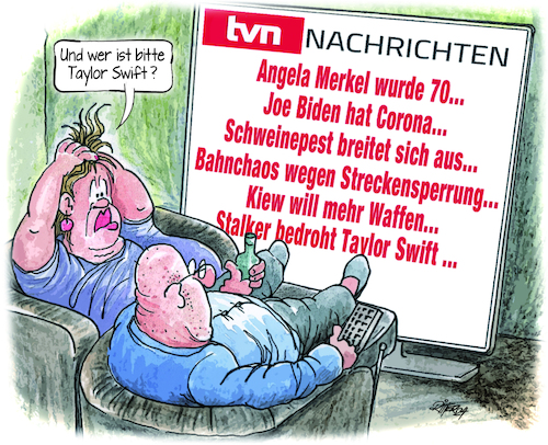 Cartoon: Aktuelle Nachrichten (medium) by Ritter-Cartoons tagged aktuelle,nachrichten