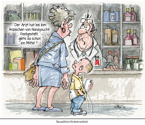 Cartoon: Beim Apotheker (medium) by Ritter-Cartoons tagged kinder