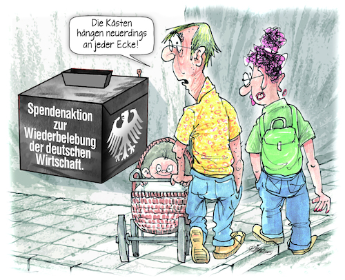 Cartoon: Deutsche Wirtschaft (medium) by Ritter-Cartoons tagged deutsche,wirtschaft,deutsche,wirtschaft