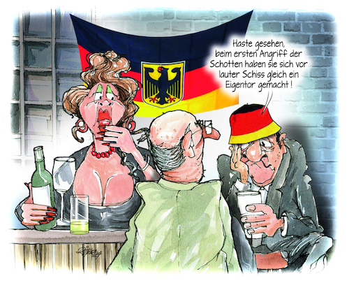 Cartoon: Deutschland Schottland (medium) by Ritter-Cartoons tagged fußball,em,fußball,em