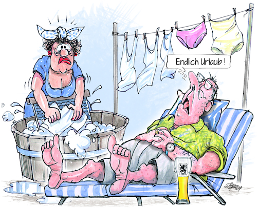 Cartoon: Endlich Urlaub (medium) by Ritter-Cartoons tagged endlich,urlaub,endlich,urlaub