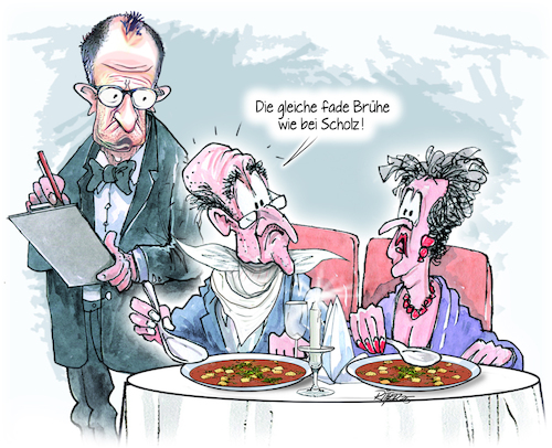 Cartoon: Fade Brühe (medium) by Ritter-Cartoons tagged kanzler,merz,kanzler,merz