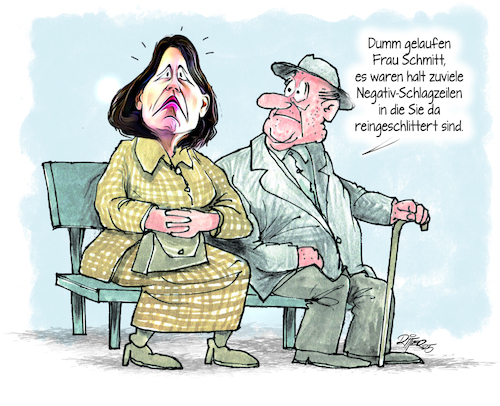 Cartoon: FDP Skandalministerin Schmitt (medium) by Ritter-Cartoons tagged skandalministerin,daniela,schmitt,skandalministerin,daniela,schmitt