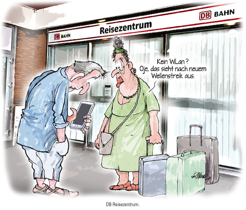 Cartoon: Im DB Reisezentrum (medium) by Ritter-Cartoons tagged im,db,reisezentrum