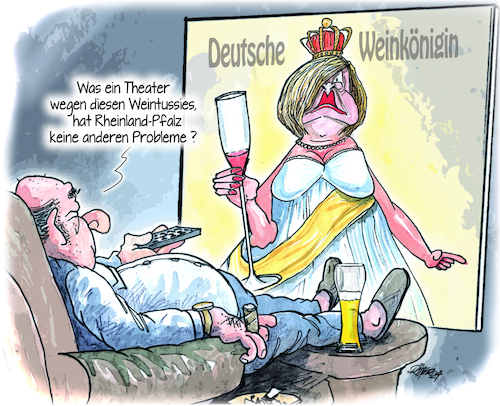 Cartoon: Ist der Titel Weinkönigin Gesc (medium) by Ritter-Cartoons tagged alkoholmissbrauch,alkoholmissbrauch