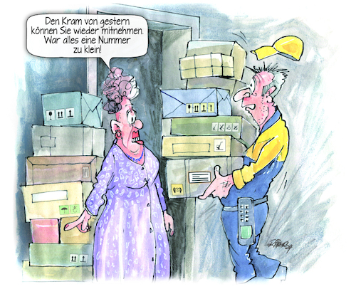 Cartoon: Onlinehandel (medium) by Ritter-Cartoons tagged onlinehandel,onlinehandel