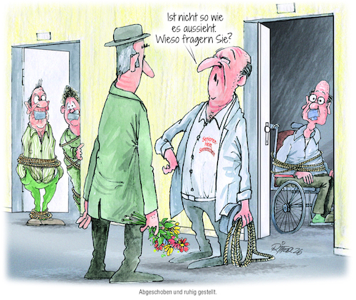 Cartoon: Seniorenheime (medium) by Ritter-Cartoons tagged seniorenheime,alter,hilflos,pressekarikaturen,und,cartoons,von,berthold,ritter,facebook,seite,ritterkarikaturen,seniorenheime,alter,hilflos,pressekarikaturen,und,cartoons,von,berthold,ritter,facebook,seite,ritterkarikaturen