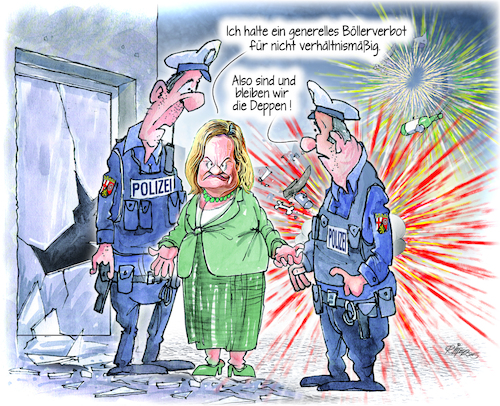 Cartoon: Silvesterbilanz (medium) by Ritter-Cartoons tagged böllerverbot,polizei,berlin,böllerverbot,polizei,berlin