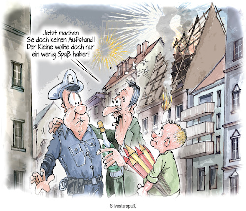 Cartoon: Silvesterspaß (medium) by Ritter-Cartoons tagged silvester