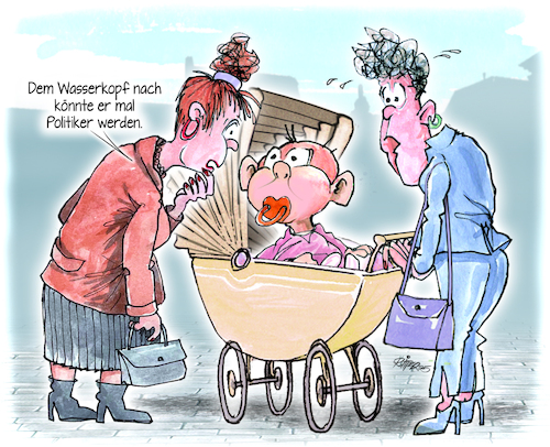 Cartoon: Wasserkopf (medium) by Ritter-Cartoons tagged politikernachwuchs,nächste,generation,politik,politikernachwuchs,nächste,generation,politik