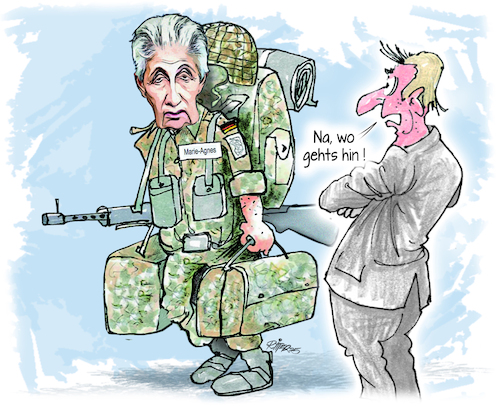 Cartoon: Wehrbereitschaft (medium) by Ritter-Cartoons tagged bundeswehr,bundeswehr