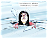 Cartoon: Deutsche Wirtschaft (small) by Ritter-Cartoons tagged katherina,reiche,cdu,eingebrochen,auf,dünnem,eis,presse,karikaturen,von,berthold,ritter,cartoons