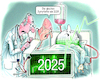 Cartoon: Neueinlieferung (small) by Ritter-Cartoons tagged neues,jahr,2025,patient,kranke,welt,ärzte