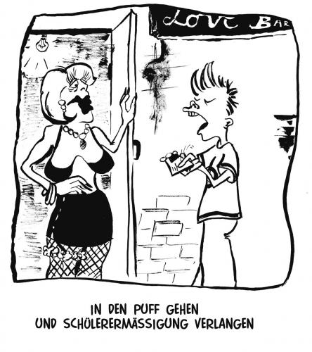 Cartoon: schülerermässigung (medium) by armella tagged schülerermässigung