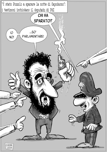 Cartoon: Pozzolo Capodanno (medium) by Lamberto tagged politica