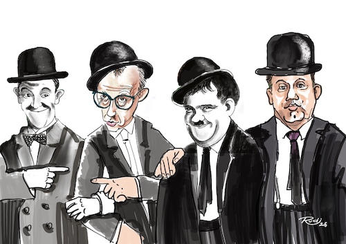 Cartoon: Ohne Worte (medium) by Rudissketchbook tagged bundesregierung,tollpatschig,comedy,scheitern,hilflos