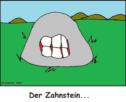 Cartoon: Der Zahnstein... (medium) by Sven1978 tagged zahnstein,allegorie,zahn,stein