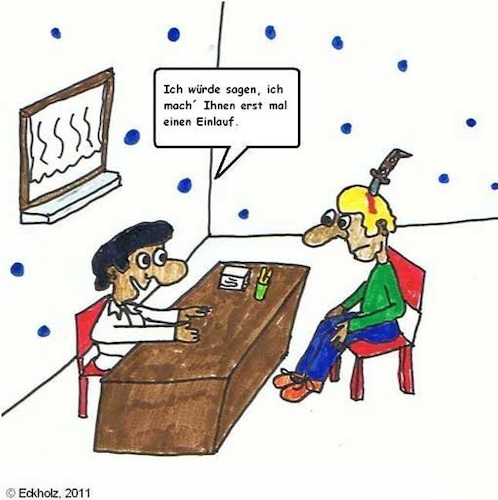 Cartoon: Einlauf... (medium) by Sven1978 tagged einlauf,arzt,männer,patient,messer,angriff,attacke