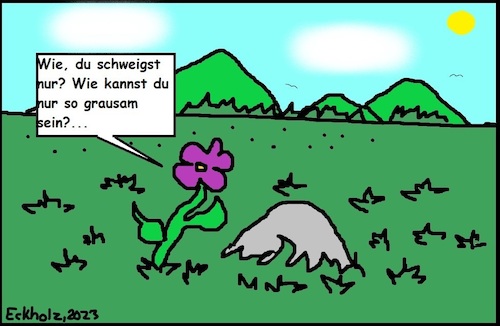Cartoon: Grausam... (medium) by Sven1978 tagged stein,hart,grausam,herzlosigkeit,blume