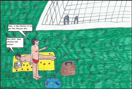 Cartoon: Im Freibad... (medium) by Sven1978 tagged trockenschwimmen,schwimmbad,junge,vater,freibad,schwimmen,leer,swimmingpool,schwimmbecken,baden,freizeit
