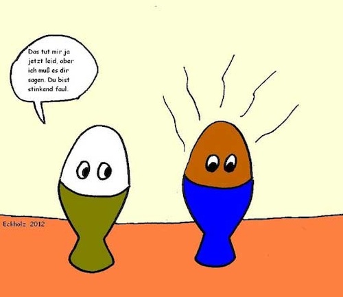 Cartoon: Stinkend faul... (medium) by Sven1978 tagged eier,faulheit,gestank