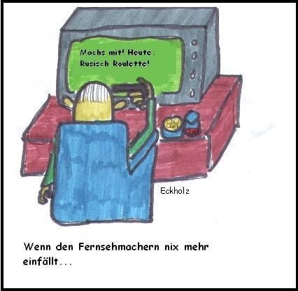 Cartoon: TV-Verfall... (medium) by Sven1978 tagged fernsehen,niveauslosigkeit,sittenverfall,amoral,rundfunk,tv,fernsehkultur,medien,freizeit,gesellschaft
