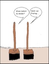 Cartoon: Wann kehrst du wieder? (small) by Sven1978 tagged besen,kehren,sprochwort,redensart,sprache