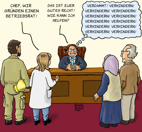 Cartoon: Betriebsrat gründen (medium) by Karl Berger tagged betriebsrat,gewerkschaft,arbeit,kapital,unternehmen,betriebsrat,gewerkschaft,arbeit,kapital,unternehmen