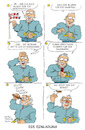 Cartoon: Die Einladung (small) by Karl Berger tagged einladung,gast,schnaps,blumen,gastgeber