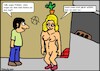 Cartoon: Kaktus auf dem Kopf... (small) by Stiftewürger tagged nacktheit,nudismus,mädchen,frau,mann,gesellschaft,verrücktheit,durchgeknallt,kaktus