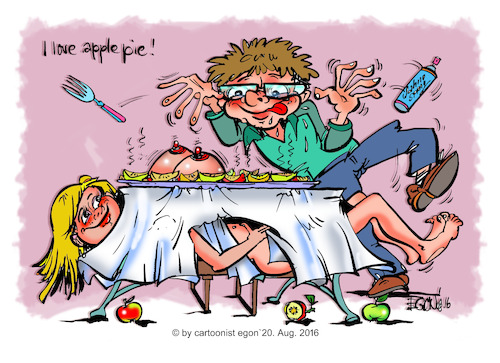 Cartoon: appel pie (medium) by Cartoon_EGON tagged erotic